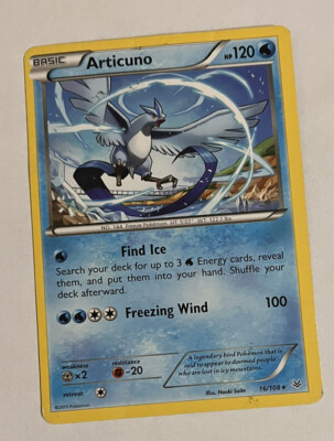 Pokémon TCG Articuno LP XY Roaring Skies 16/108 MISCUT ERROR !!!