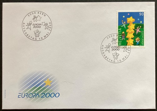 SWITZERLAND 2000 Europa ‘Building Europe’ FDC, Bern special postmark (SS473) - 第 1/1 張圖片