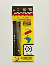 PICQUIC Powerbit - #2 Phillips Screwdriver Bit - 3" x 1/4" Hex