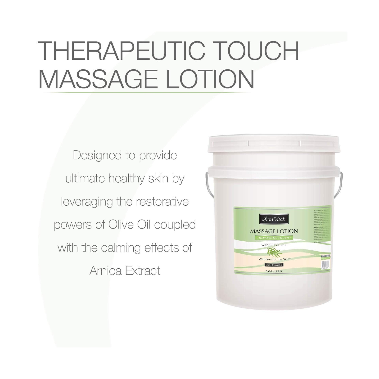 Bon Vital' Therapeutic Touch Massage Lotion with Olive Oil to Repair