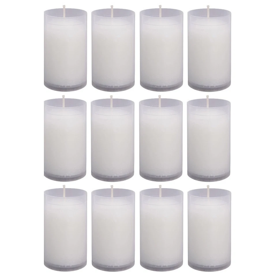 HSCANDLE Ersatzkerze N2 Nachfüller, 4er 8er oder 12er Pack Grabkerze Tagebrenner Höhe 9cm