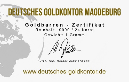 1,0 Gramm Feingold Motiv-Karte Löwe Sternzeichen Goldbarren Gold 999,9 Barren - Bild 2 von 3