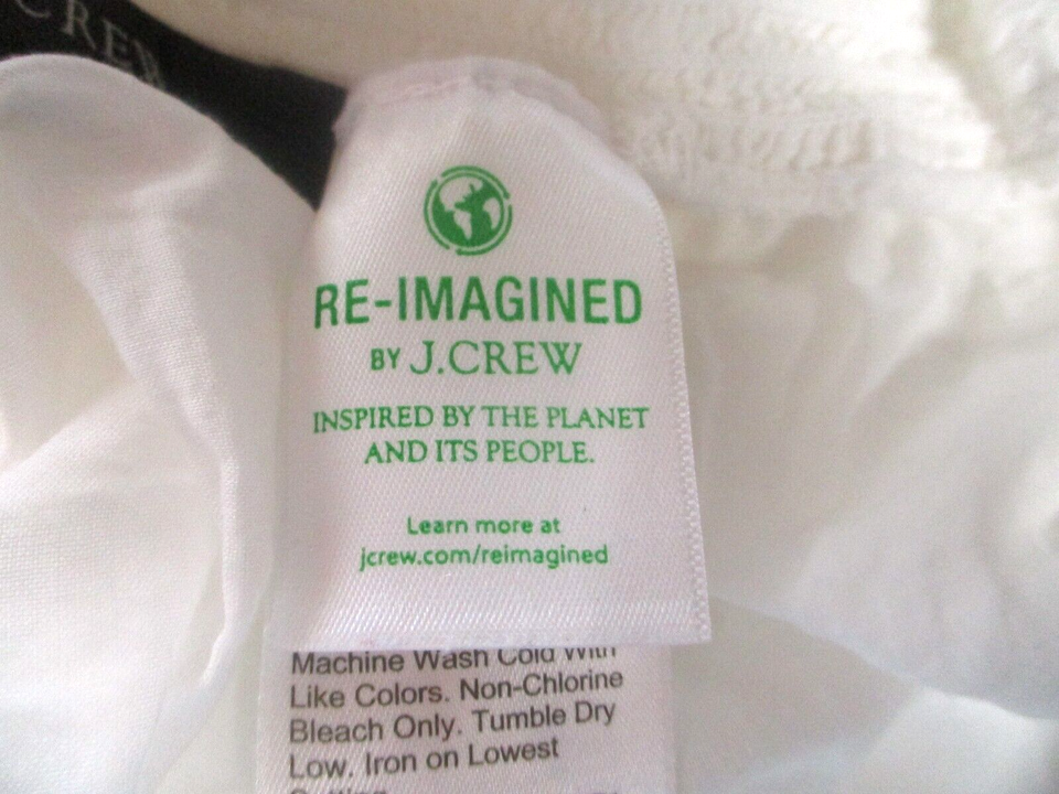 J CREW white sheer tie front beach cover up skirt sz M eBay