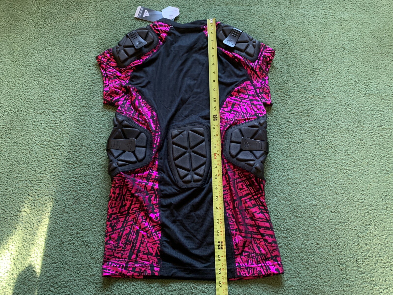 Adidas Padded Contact Football Pink Tech Fit Compression Integrated