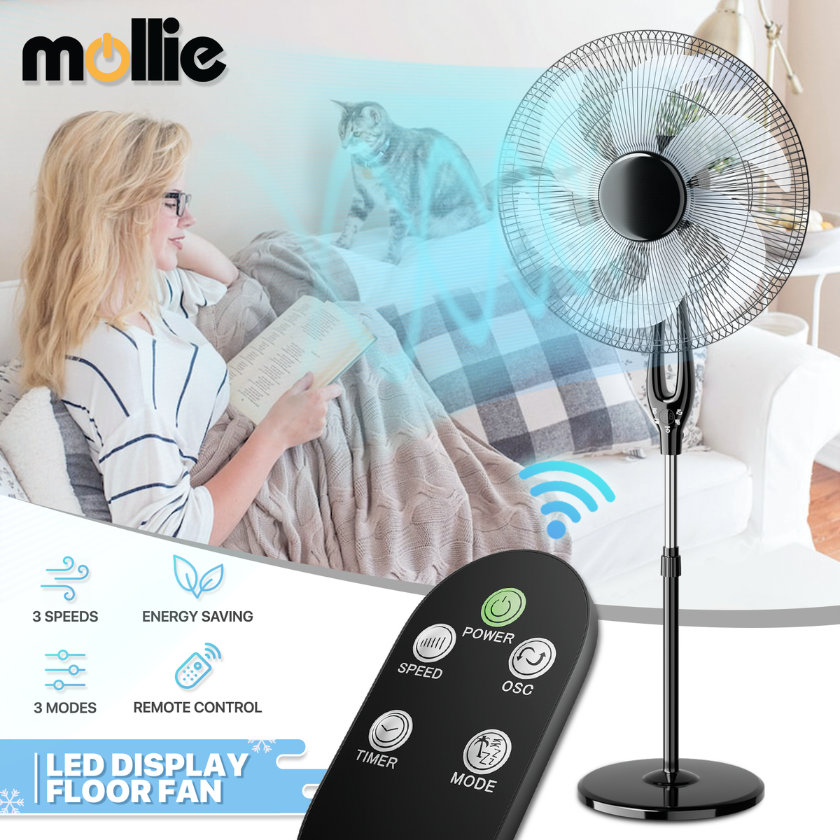 Stand Fan Remote Floor Fans Simple Deluxe 7-Inch Circulating Stand Fan - Remote Control ...