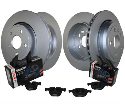 Front & Rear Brake Kit Disc Rotors & Bosch QuietCast Ceramic Pad For Dodge Jeep