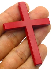 Cross Auto Emblem For Christian Jesus Car Motorcycle Styling Badge Sticker RED