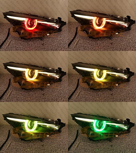 Para Mazda 3 Mazda3 Axela BM BN Bluetooth APP Multicolor RGB LED Kit Ojos de Ángel - Imagen 49 de 51