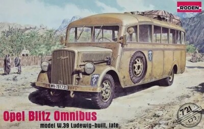 Opel Blitz Omnibus W39 German (Plastic model kit) 1/72 Roden RN721