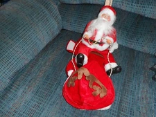 Dog Riding Santa Christmas Costume Pet Dog Apparel Size Medium NEW