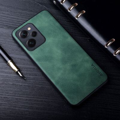 For Xiaomi POCO X5 Pro, Luxury Business Retro Leather Soft TPU Rubber Case Cover