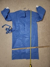 Isolation Gown SMS KnitCuff Disposable Medical Dental,Size 180, Blue, 88pcs. New