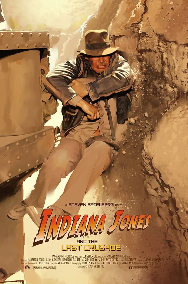 洋楽 Crooked Indiana Cartell Indiana Jones And The Last Crusade Yvan Quinet Poster Print 24x36