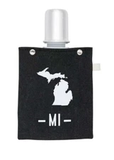 About Face Designs Michigan Canvas Flask