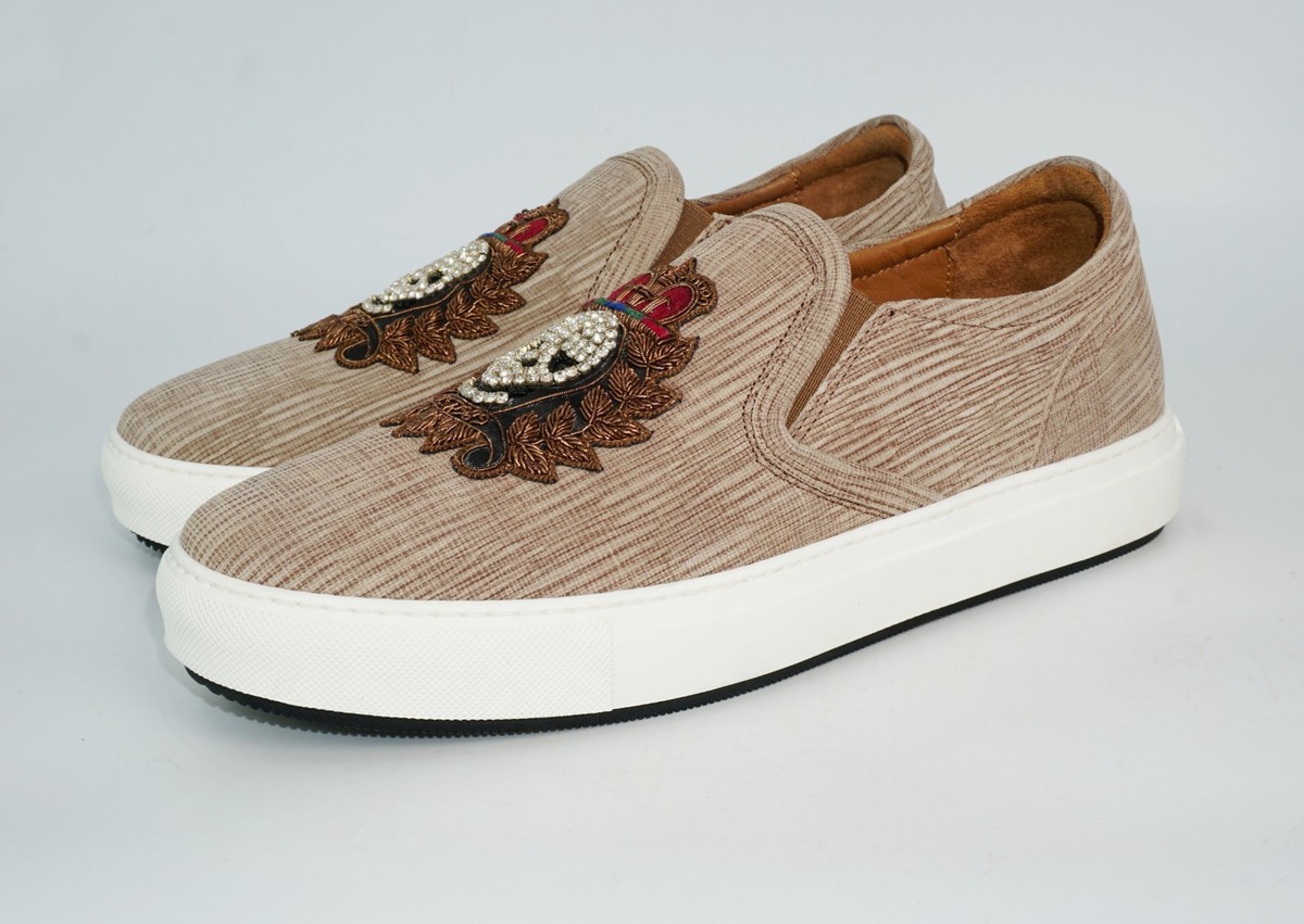 Donald J Pliner Calebsp Embellished Beaded Skull Suede 