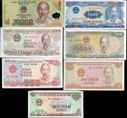 Vietnam Set 7 Pcs 100 200 500 1000 2000 5000 10000 RANDOM DATES P 100 - 119 UNC