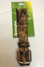 Remington Leather Camo Belt Adjustable Size From 32"-39" New Realtree AP New