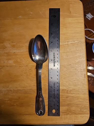 One Ercuis Maintenon Shell Coquille Silver-plate Serving Spoon 8.5" France - Picture 7 of 7