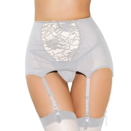 Women Sexy Lingerie Belt Garter Stocking High Waist Lace Suspender Set Plus Size - Picture 3 of 18
