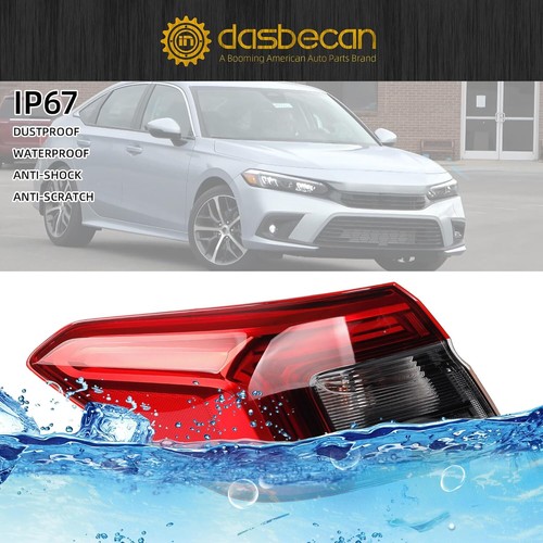 Dasbecan Left Tail Light Assembly Compatible with 2022 2023 2024 Honda Civic - Picture 7 of 7