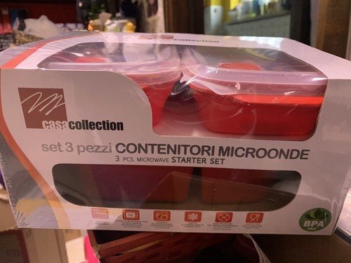 Set 3 Contenitori Per Cucinare In Microonde Casa Collection | eBay