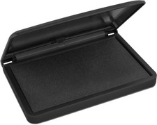 Large Black Stamp Pad 2-3/4" x 4-1/4" Felt Ink for Office and Craft Use
