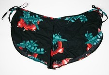 VINTAGE 1980's NWT EENI MEENI TROPICAL FLORAL WRAP SHORTS BEACH COVER UP