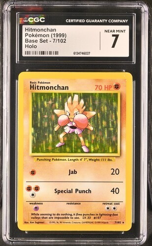Hitmonchan graded CGC 7 for sale on eBay
