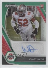 2021 Panini Prizm Draft Picks Green Wyatt Davis #DPA-WDA Auto 0us4