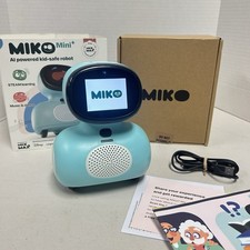 Miko Mini AI Powered Kid-Safe Robot - Blue - Used/Good CIB FACTORY RESET