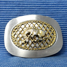 Classic Western Horse Belt Buckle Cowboy Cowgirl Open Work Vintage 80s  .BMW790