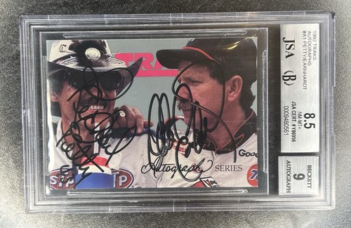 Earnhardt & Petty #A1 1992 Traks Autograph NASCAR card