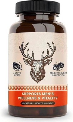 Primal Viking Men'S Overall Well-Being Supplement   Arctic Herbal & Caribou Extr