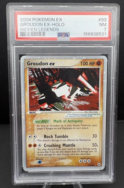 Pokemon Groudon EX Holo Hidden Legends 93/101 PSA 7 Mint
