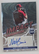 2023 Panini Elite Extra Edition - Impact Impressions Nate Savino #II-NSV (AU,...