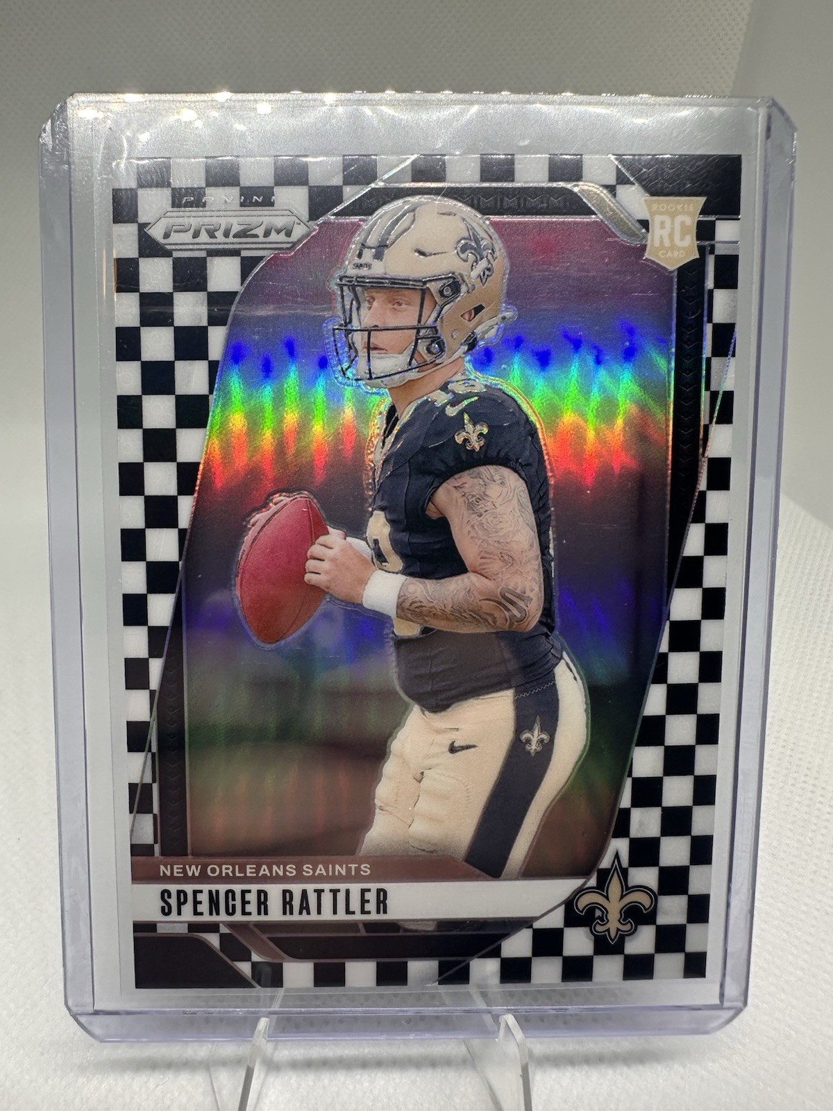 2024 Panini Prizm - Spencer Rattler #388 Black & White Checker Prizm (RC)
