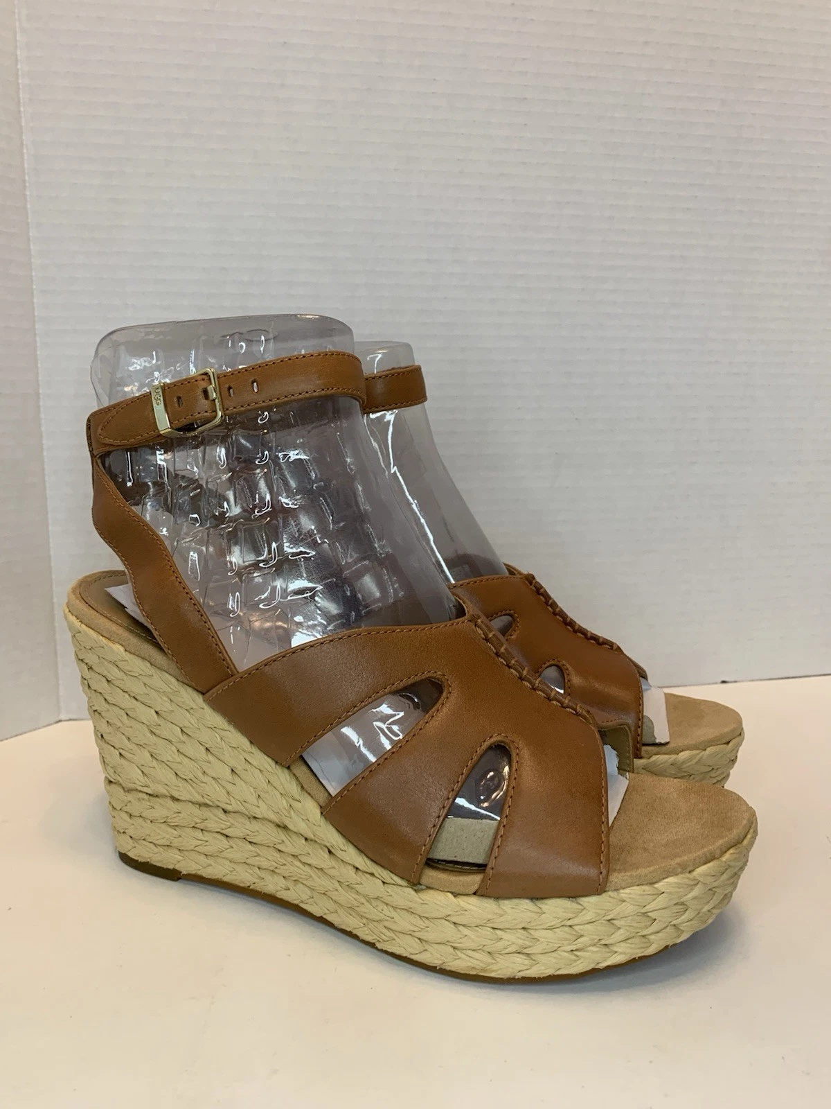 UGG Carena Sandali donna espadrillas con zeppa plateau marrone taglia 9