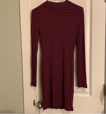 Forever 21 Women's Long Sleeve Red Dress Size L but runs small