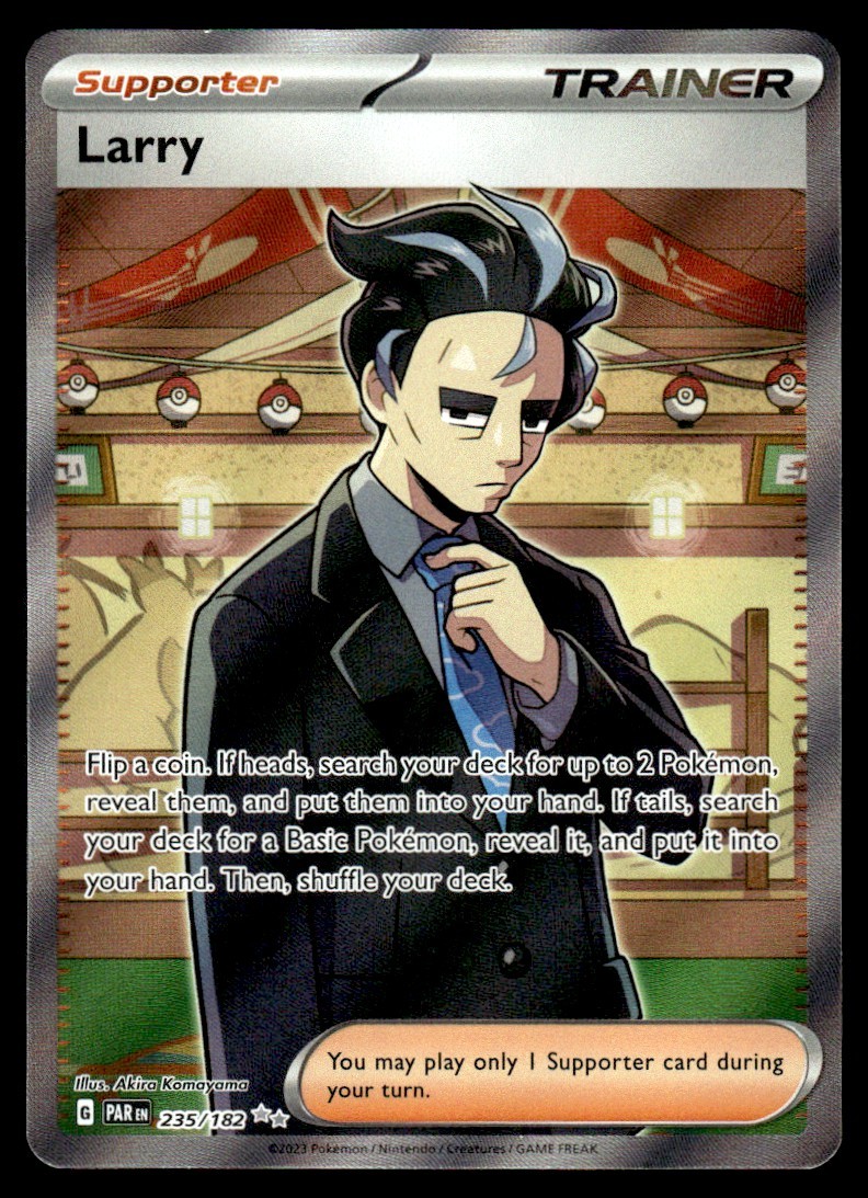 2023 Pokemon - Paradox Rift - NM - Larry Ultra Rare #235/182