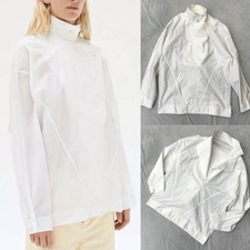 Celine Phoebe Philo 2017 Pullover Cotton Shirt Blouse Oversized White
