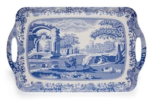 Pimpernel | Large Tray with Handle | Spode Blue Italian Design | Serving Plat...