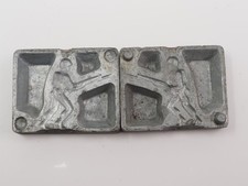 Vintage NRK Lead Toy Casting Mold Soldier Figure 2-Piece Metal Mold