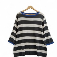 Betty Barklay Collection Black And White Strips Women's Jumper UK 22 - Preloved