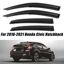 4pcs Out-channel Window Visors Rain Guards For 2016-2021 Honda Civic Hatchback 4pcs Out-channel Window Visors Rain Guards For 2016-2021 Honda Civic Hatchback
