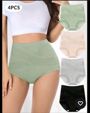  4 Pack Shapewear Full Briefs Set Tummy Control Panties Knickers for Women