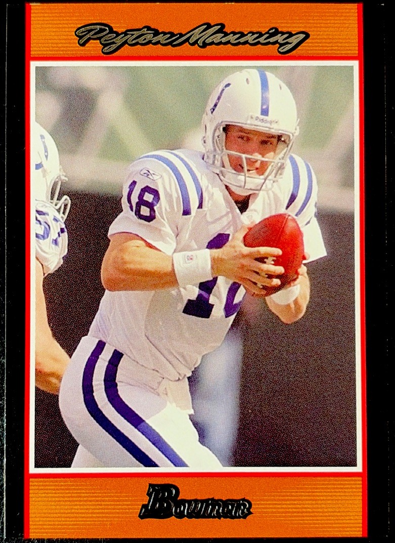 2007 Bowman ORANGE SP #12 Peyton Manning.   Serial #220/250.