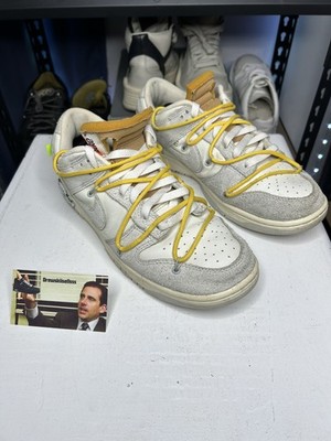 Used Nike Dunk Low x Off-White  Lot 39  DJ0950-109 Men's Size 9.5 Fast Shipping