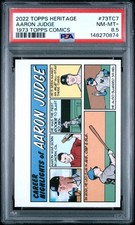 2022 TOPPS HERITAGE 1973 TOPPS COMICS #73TC7 AARON JUDGE PSA 8.5