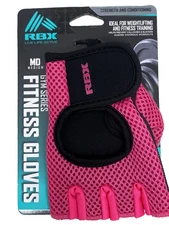RBX Gym Series Women's Fitness Weight Training Gloves Size Medium Pink New