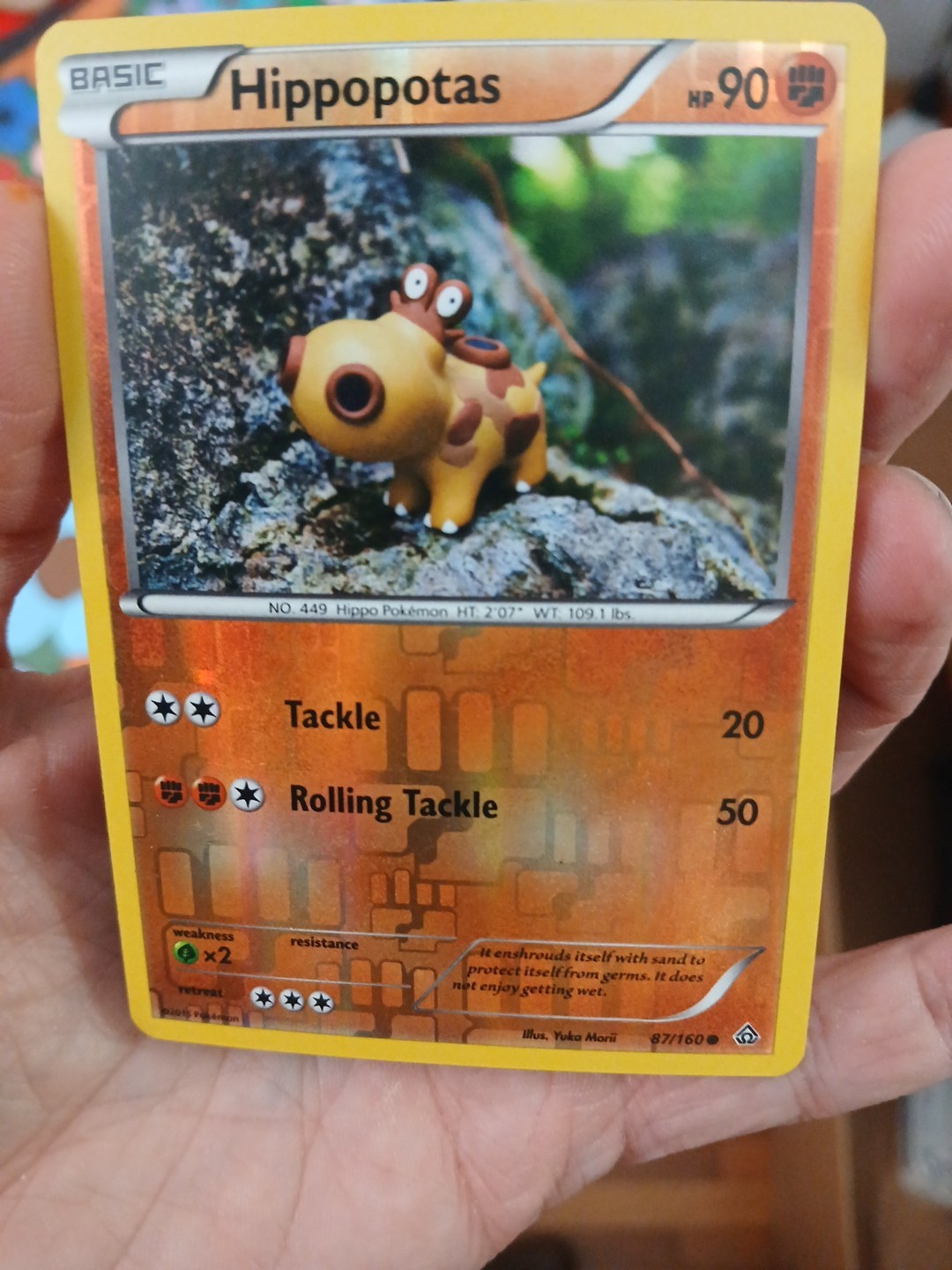 Hippopotas 87/160 XY - Primal Clash Reverse Holo